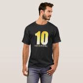 T-shirt 10e anniversaire Double chiffres filles dix 10 Jau (Devant entier)