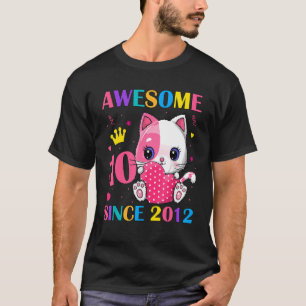 T-shirt 10e anniversaire filles 10 ans étonnant depuis 201