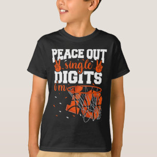 T-shirt 10e anniversaire garçons Bysketbyll Peace Out Sing