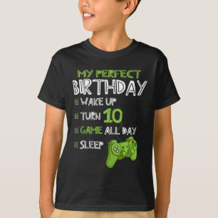 T-shirt 10e Anniversaire Jeu 10 Ans Parfait Gamer Gi