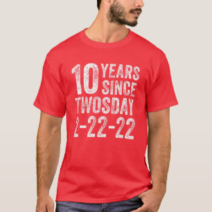 T-shirt 10E Anniversaire Jour 2022 10 Anniversaire Né En F