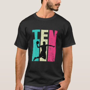 T-shirt 10E Anniversaire Rétro Amateurs De Basket-Ball 10