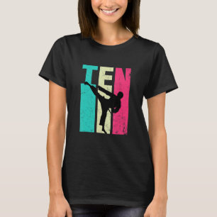 T-shirt 10e anniversaire Retro Karate Taekwondo 10 ans