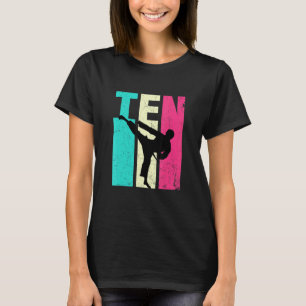 T-shirt 10e anniversaire Rétro Karaté Taekwondo 10 ans
