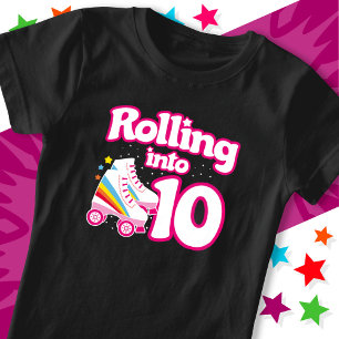 T-Shirt 10e anniversaire Roller Patinage 10 ans