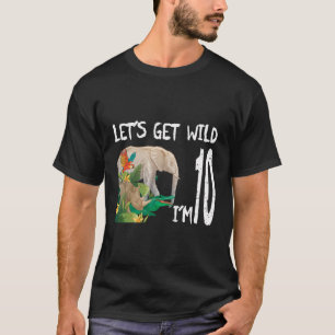 T-shirt 10E Anniversaire Safari Jungle Animaux 10 Ans Fu