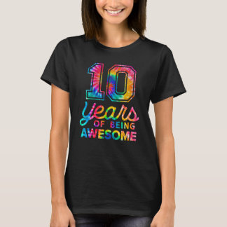 T-shirt 10e anniversaire Tie Dye 10 ans Homme merveilleux