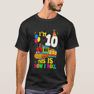 T-shirt 10e anniversaire Train Boys Girls 10 ans Je suis T