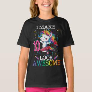 T-shirt 10e Anniversaire Unicorn Chemise Cadeau Je Fais 10
