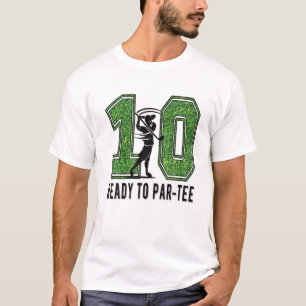 T-shirt 10e Birthday Golfer Boy Ten Year Old Golf Player