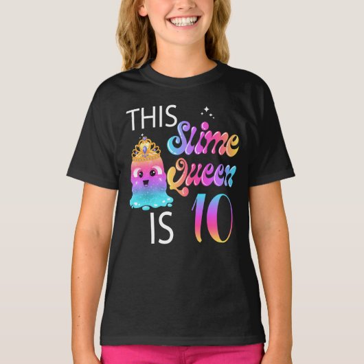 T-shirt 10e Cadeaux d'anniversaire de la reine-slime pour (Devant)