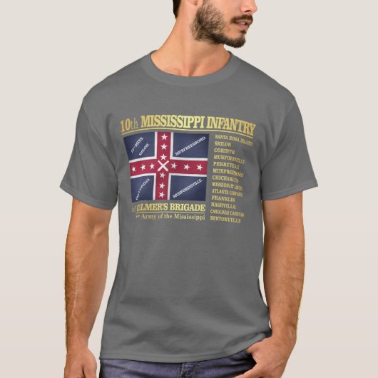 T-shirt 10e infanterie du Mississippi (BA2) (Devant)