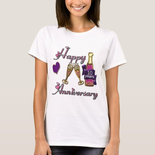 T-shirt 10ème. Anniversaire (Devant)