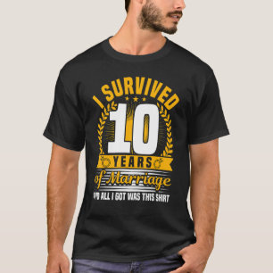 T-shirt 10ème anniversaire de Mariage, 10 ans de mariage,