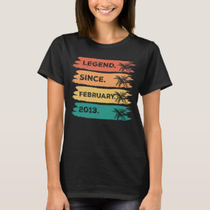 T-shirt 10ème anniversaire Vintage Légende depuis février