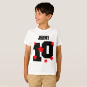T-shirt 10ème Le ROUGE nommé fait sur commande (Devant entier)
