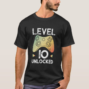 T-shirt 10ème Niveau 10 de chemise de Gamer de garçon