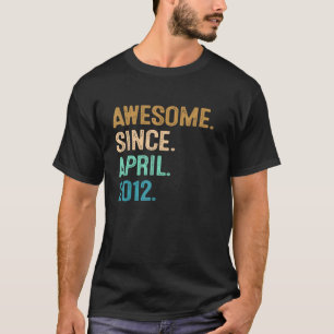 T-shirt 10th Birthday 10 Year Old Awesome Since April 201