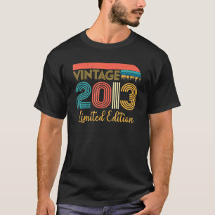 T-shirt 10th Birthday Gift Vintage 2013 Limited Edition 10