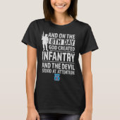T-shirt 10th Mountain God Created Infantry Devil stood At (Devant)