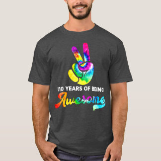 T-shirt 110 Ans D'Être Un Magnifique Tie Dye Anniversaire