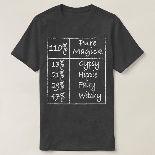 T-shirt 110 Pure Magick Par Gypsy Hippie Fairy Witchy 7 (Design devant)
