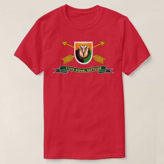 T-shirt 112e Bataillon de transmissions avec la Branche de (Design devant)