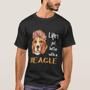 T-shirt 116 Vie Juste Mieux Avec Un Beagle