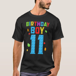 T-shirt 11 Anniversaire Boy Blocks Bâtiment Boys Ki