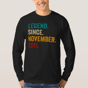 T-shirt 11 ans 11e anniversaire Garçons légende depuis no