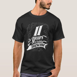 T-shirt 11 Ans 11e Anniversaire Vintage Être génial M