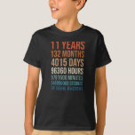 T-shirt 11 Ans 132 Mois D'Être Incroyable<br><div class="desc">Idée Cadeau pour Fille Garçon Enfants - 11 Ans 132 Mois D'Être Impressionnant 11ème Anniversaire Vêtements. Extraordinaire cadeau Holliday pour fils de 11 ans,  fille,  écolier,  neveu,  ami,  kinder,  ado,  fille,  fils,  fille,  garçon,  fille à l'école sur 11 ans fête d'anniversaire heureux</div>