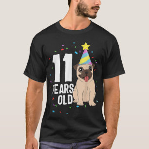 T-shirt 11 ans Anniversaire Carlin Amoureux des chiens Par