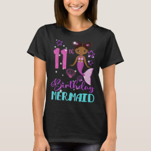 T-shirt 11 ans Anniversaire Fille 11e anniversaire Sirène