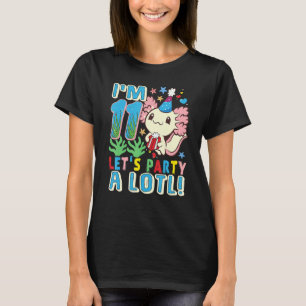 T-shirt 11 Ans Axolotl 11e Anniversaire Fête Garçons Fille