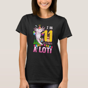 T-shirt 11 Ans Axolotl 11e Anniversaire Fête Garçons Fille
