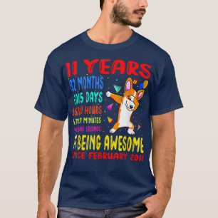 T-shirt 11 ans d'être génial11e anniversaire enfants Dabbi