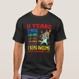 T-shirt 11 Ans D'Être Un Magnifique 11E Anniversaire Enfan