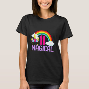 T-shirt 11 ans fille magique Unicorne 11e anniversaire El