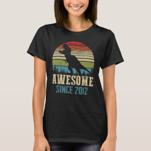 T-shirt 11 Ans Garçon Dinosaur rex Awesome Depuis 2012 B