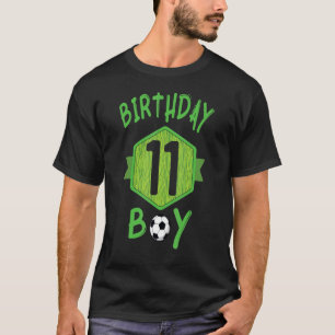 T-shirt 11 Ans Soccer 11ème Anniversaire Pour Les Garçons
