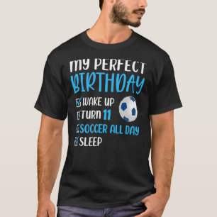 T-shirt 11 ans Soccer Anniversaire Fête 11e Football Garço