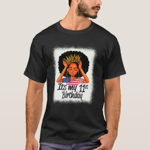 T-shirt 11 ans Vieux Noir Melanin Femmes Fille C'est Mon 1