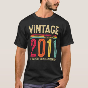 T-shirt 11 ans Vintage 2011 Tee - shirt 11e anniversaire G
