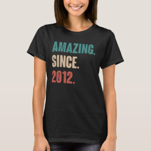 T-shirt 11 Ans Vintage 2012 Anniversaire 11ème Décoration