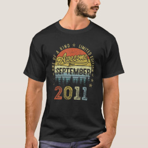 T-shirt 11 ans Vintage septembre 2011 11e anniversaire