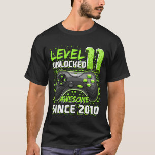 T-shirt 11 Déverrouillé Awesome 2010 jeu vidéo 11e anniver