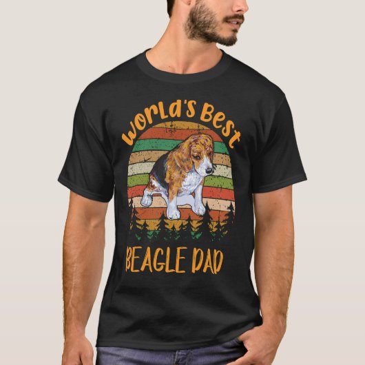 T-shirt 11 Meilleur Père Beagle Du Monde (Devant)