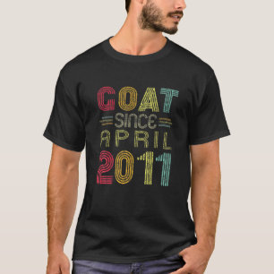 T-shirt 11E Anniversaire 11 Ans Chèvre Vintage Depuis Apri