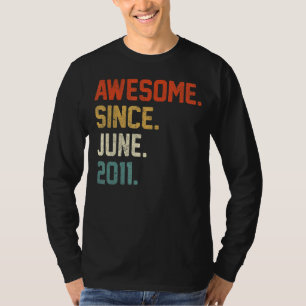 T-shirt 11e anniversaire 11 ans stupéfiant depuis juin 201